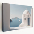 Large canvas print of architectural domes in muted gray, ideal for kitchen wall art.