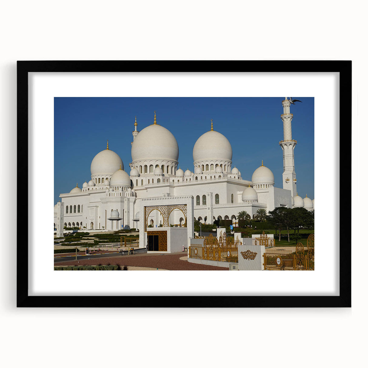 Abstract art print featuring colorful, textured domes on a large black-framed canvas, suitable for living room decor.