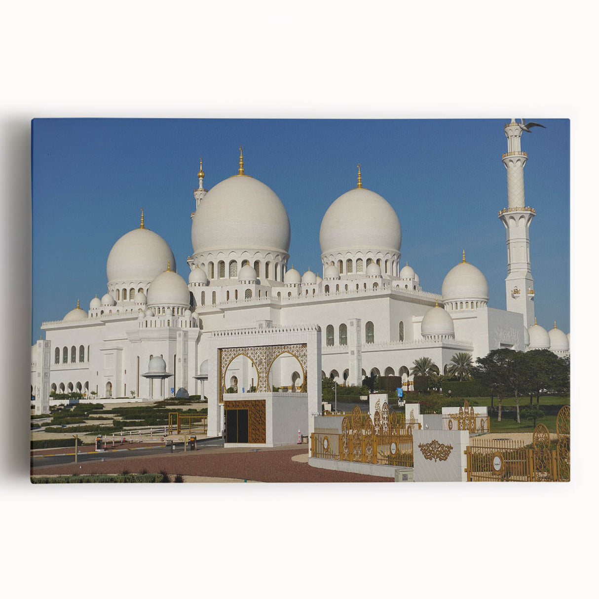 Black and white photo of architectural domes on stretched canvas, ideal for kitchen wall art.