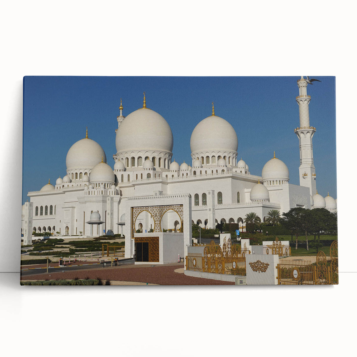 Black and white photo of architectural domes on large stretched canvas, ideal for kitchen wall art or bedroom ambiance.