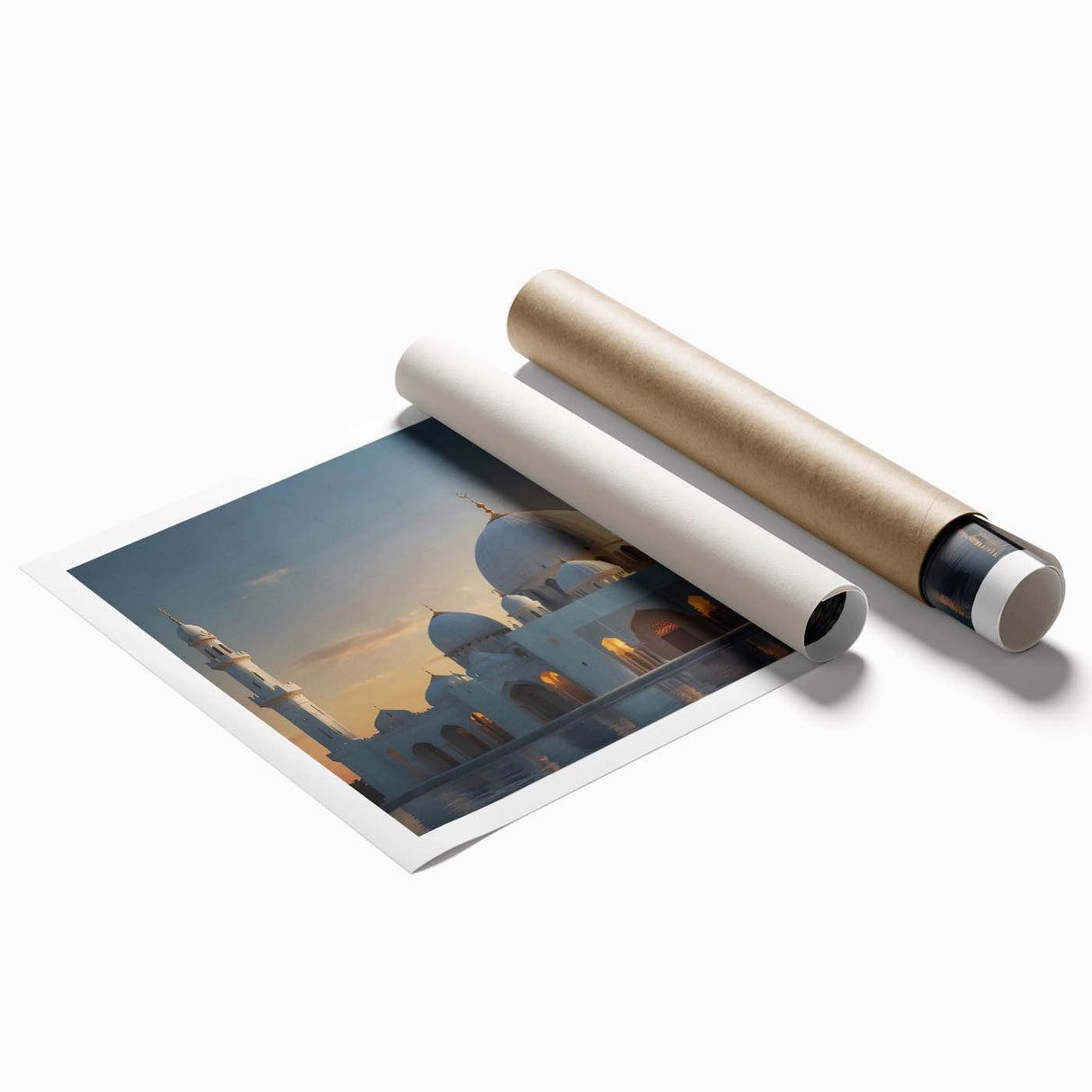 Extra large rolled print featuring a detailed floral design with soft pastel shades.