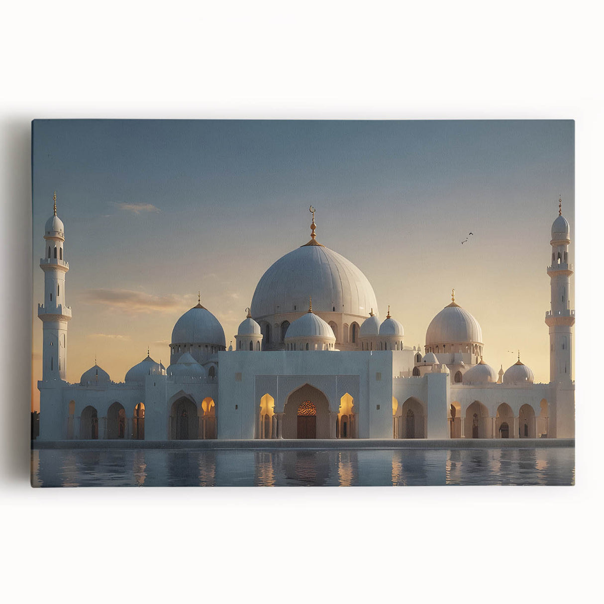 Black and white photo of architectural domes on stretched canvas, ideal for kitchen wall art.