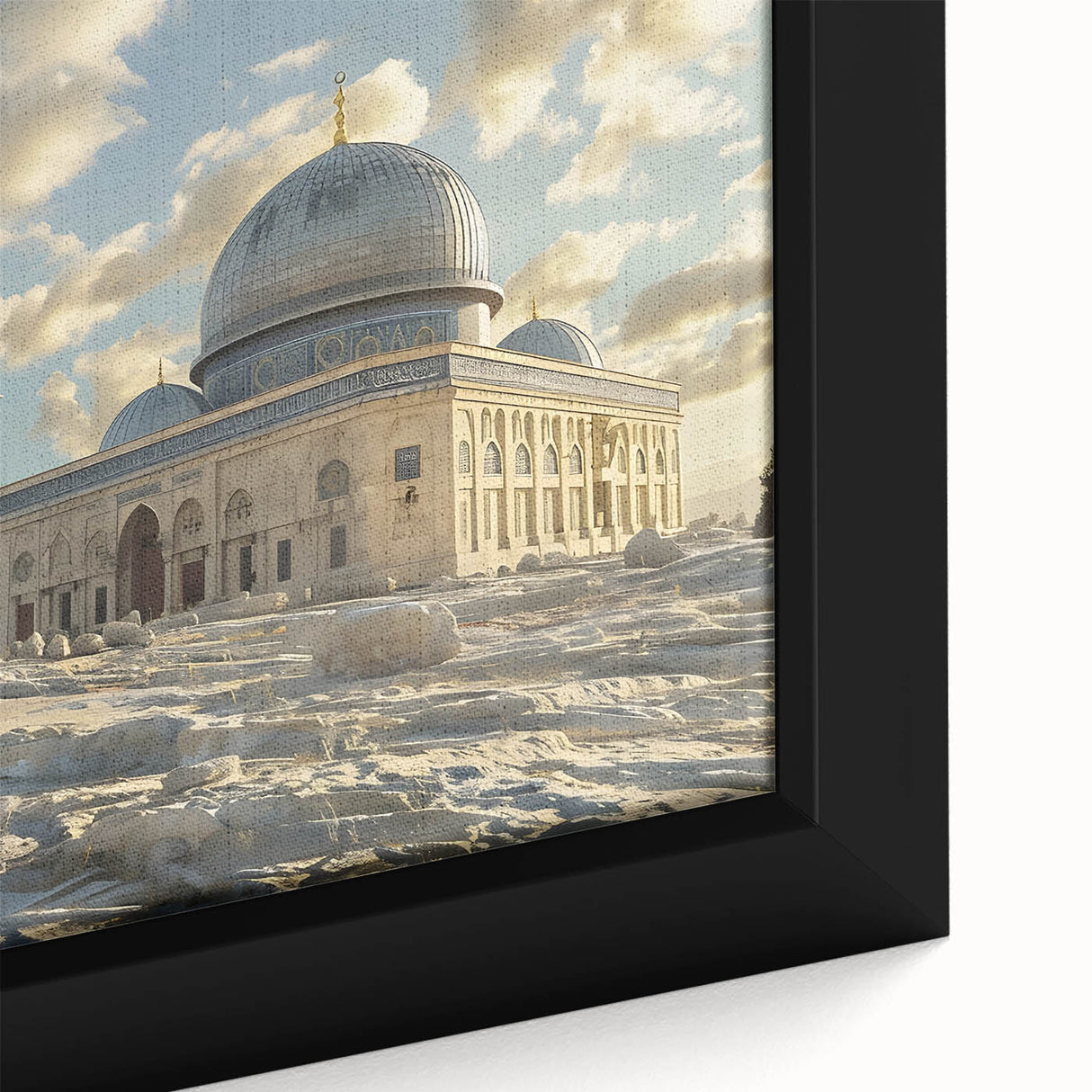 Black wall art featuring colorful, textured domes on a large framed canvas, ideal for living room decor.