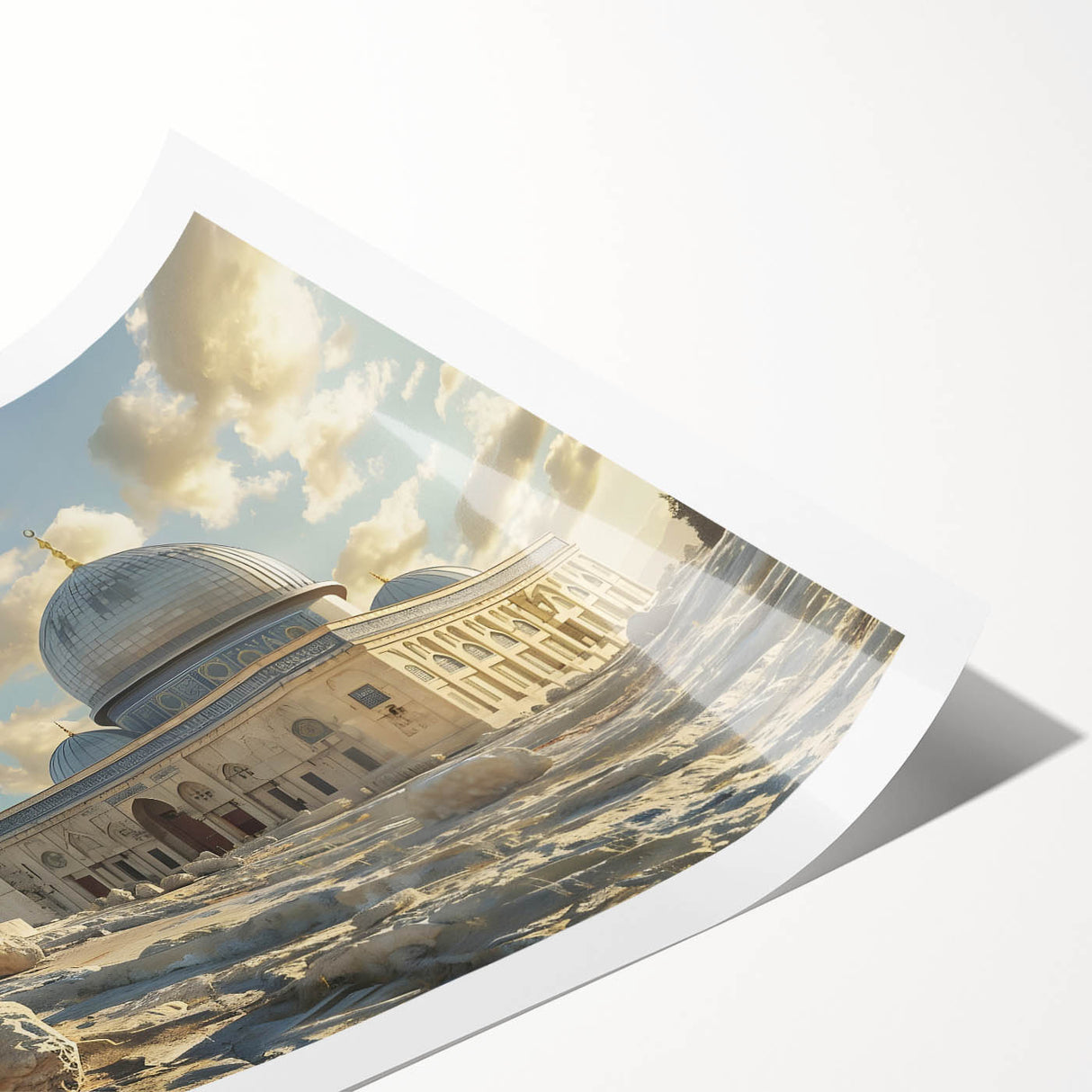 Extra large wall art featuring line art flowers in black on white, rolled print, ideal for large living room decor.