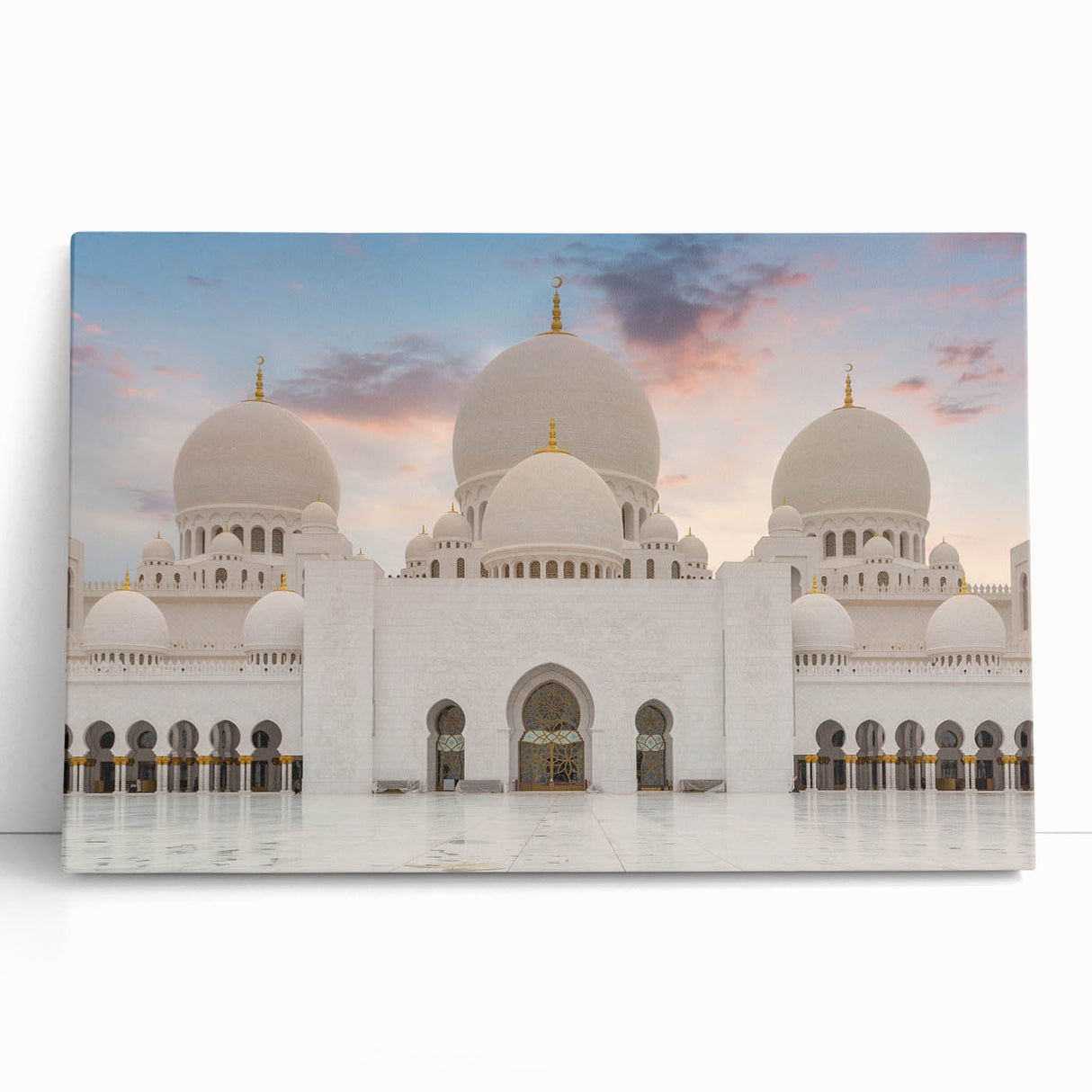 Black and white photo of architectural domes on a large stretched canvas, ideal for kitchen wall art or bedroom ambiance.