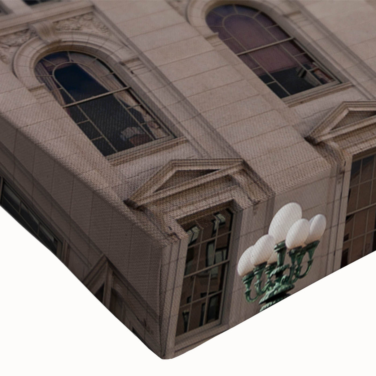 Large art featuring a black and white landscape of architectural domes on stretched canvas, ideal for bedroom wall decor.