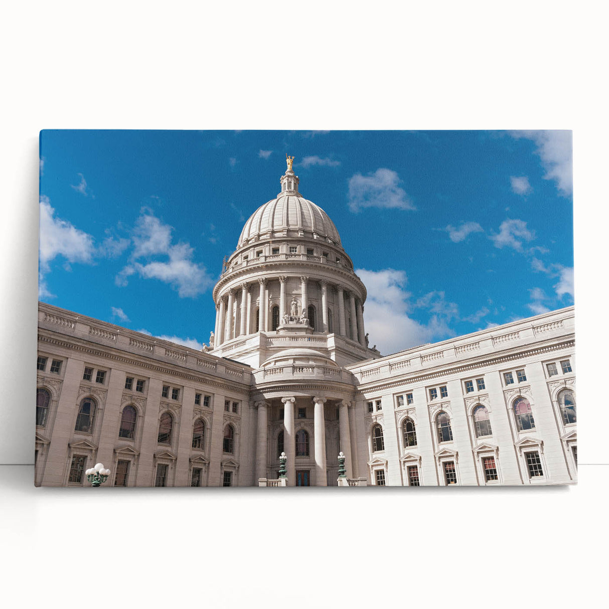 Black and white photo of architectural domes on a large stretched canvas, suitable for kitchen wall art or bedroom decor.