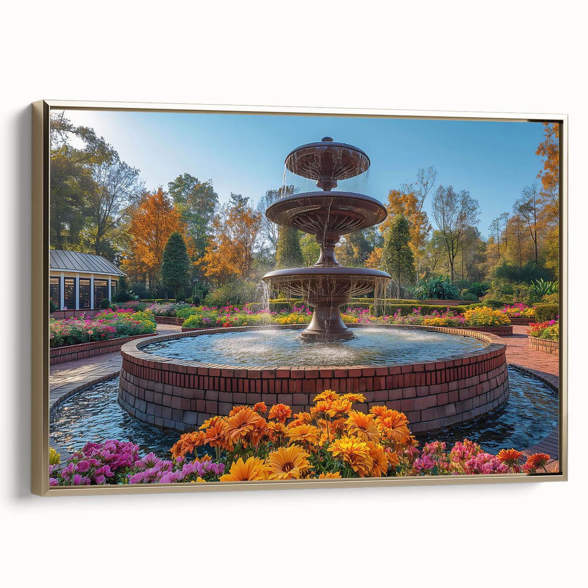 Framed canvas featuring a vintage-style black landscape painting, ideal for bedroom wall art.