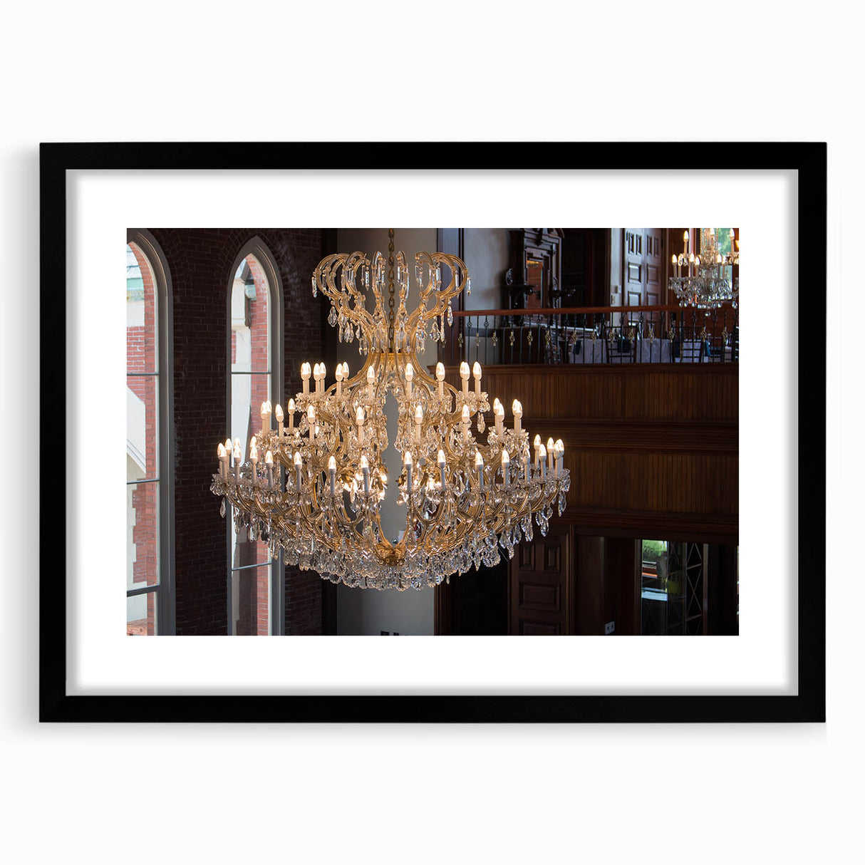 Extra large abstract art print on canvas, featuring vibrant, textured strokes of multiple colors.