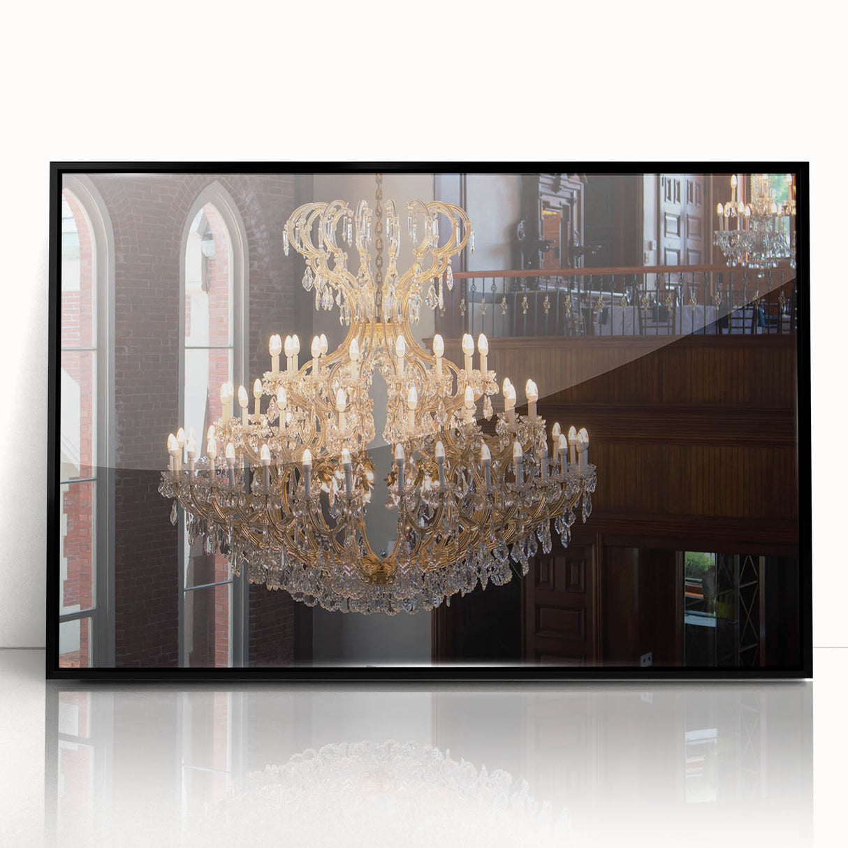 Large abstract wall art featuring geometric shapes in black and grey, framed acrylic, ideal for modern art wall decor.