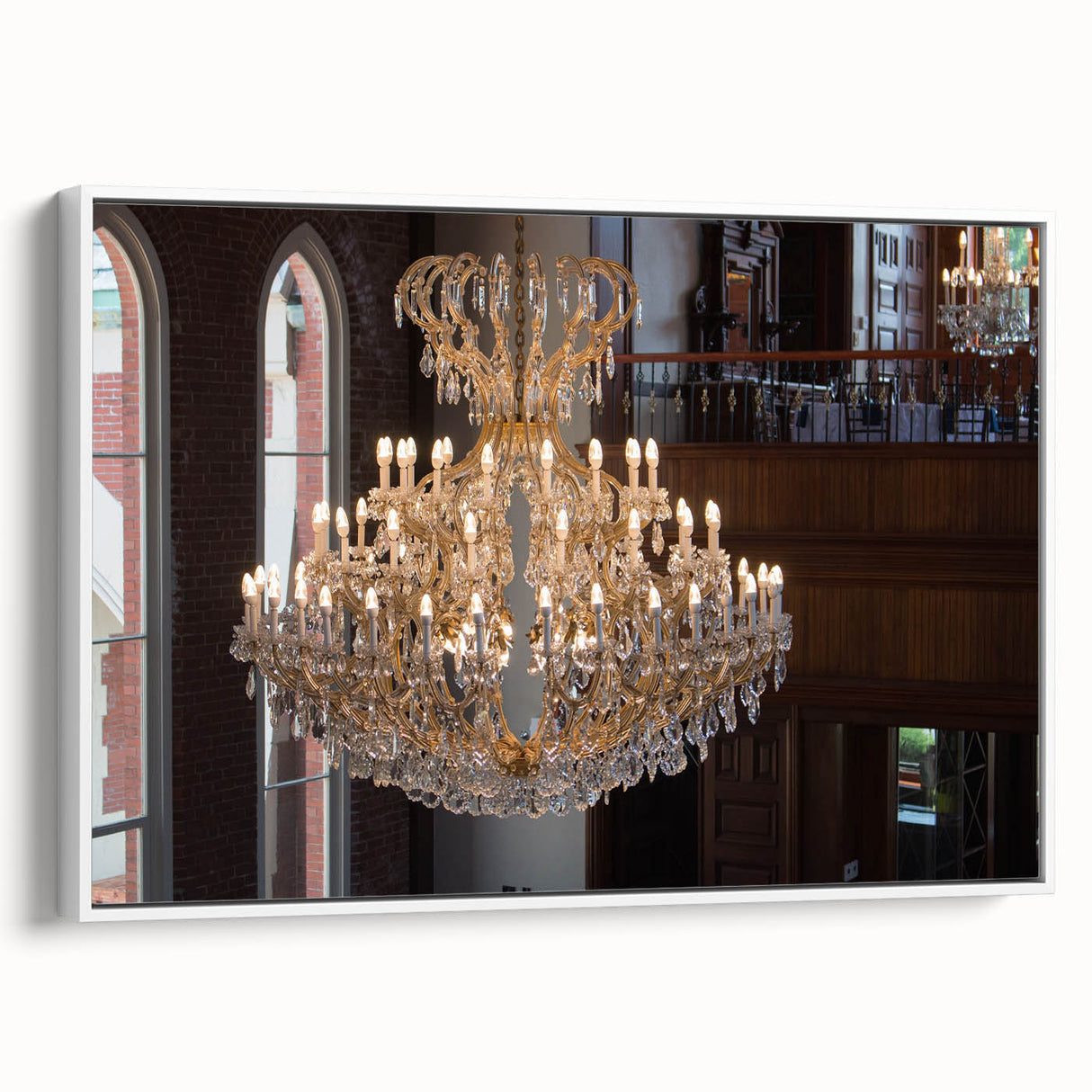 Framed canvas featuring a black and white vintage poster art of architectural designs, ideal for bedroom wall decor.