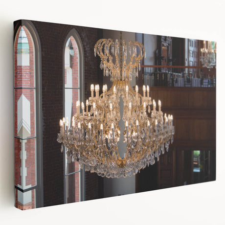 Large canvas featuring a detailed architectural design in muted gray tones, ideal for kitchen wall decor.