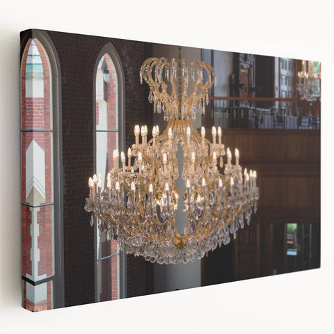 Large canvas featuring a detailed architectural design in muted gray tones, ideal for kitchen wall decor.