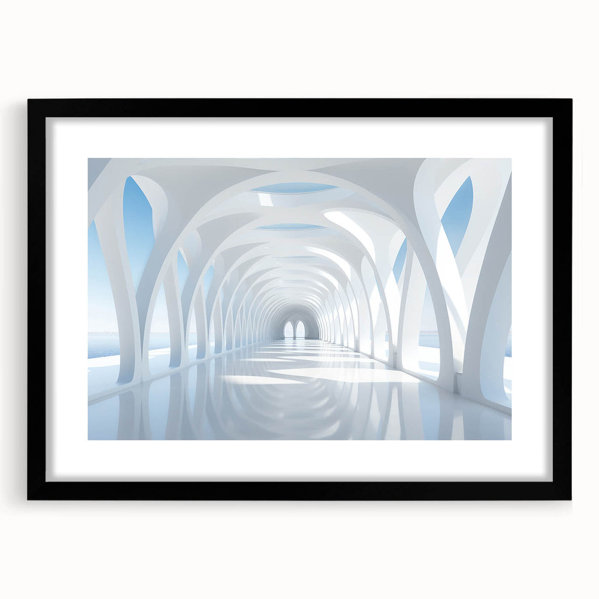 Extra large abstract art print featuring vibrant, colorful textures on a black framed canvas, ideal for living room decor.