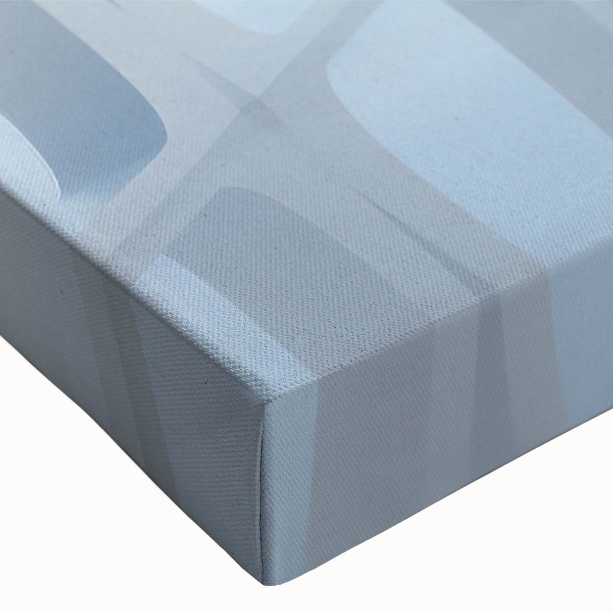 Large art of a black and white landscape painting on stretched canvas, ideal for bedroom wall decor.