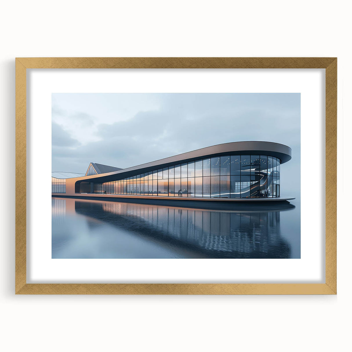 Extra large abstract art print featuring textured swirls in neutral tones, framed in gold, ideal for living room decor.