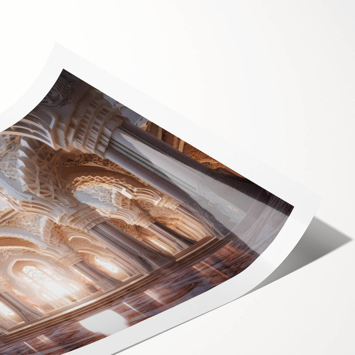 Extra large wall art featuring line art flowers in muted earth tones on rolled canvas, suitable for large living room decor.