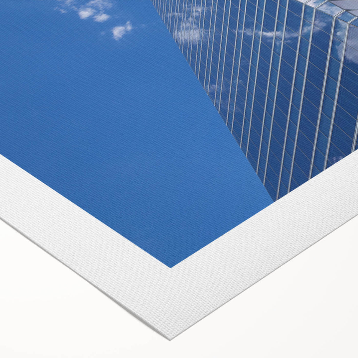 Art deco poster featuring a monochrome skyscraper design on rolled canvas, suitable for dining room wall art.