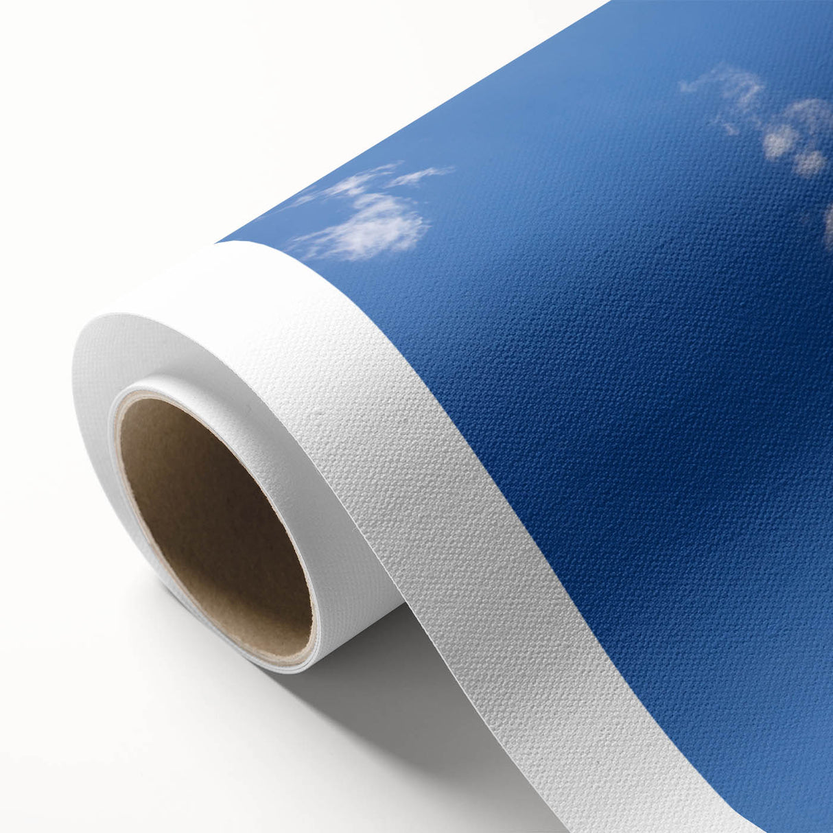 Art Deco-style poster of a skyscraper, in muted gray tones on rolled canvas, suitable for nursery wall art or dining room.