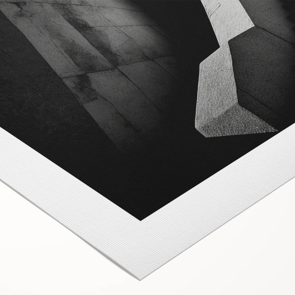 Art Deco poster featuring a spiral staircase in monochrome, printed on rolled canvas.