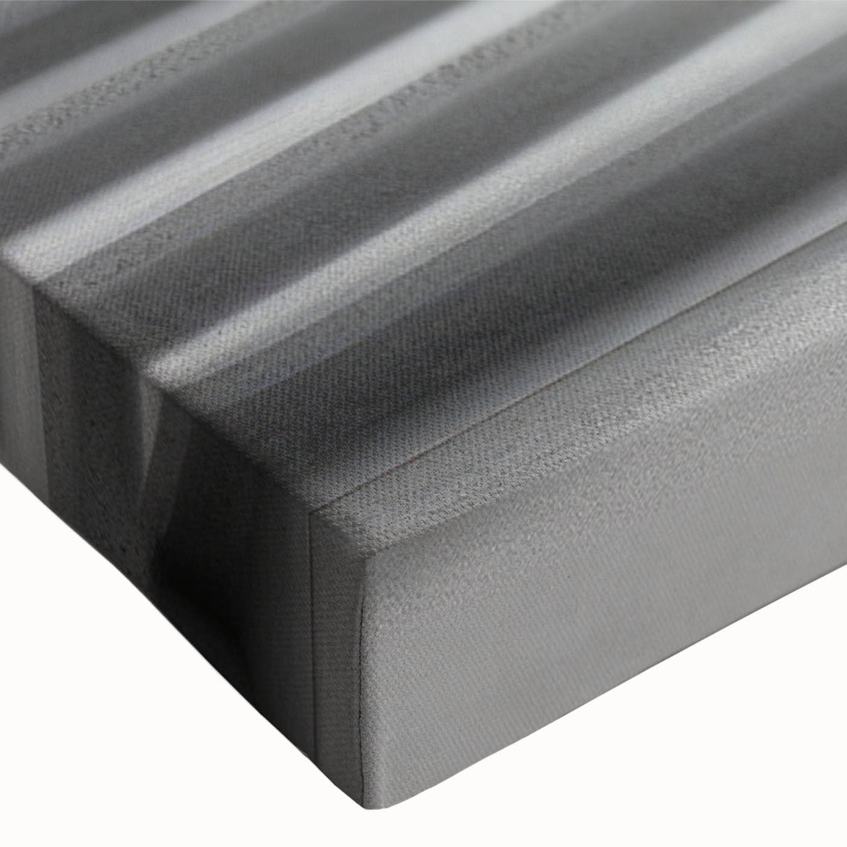 Black and white photograph of a spiral staircase on stretched canvas, suitable for bedroom wall art.