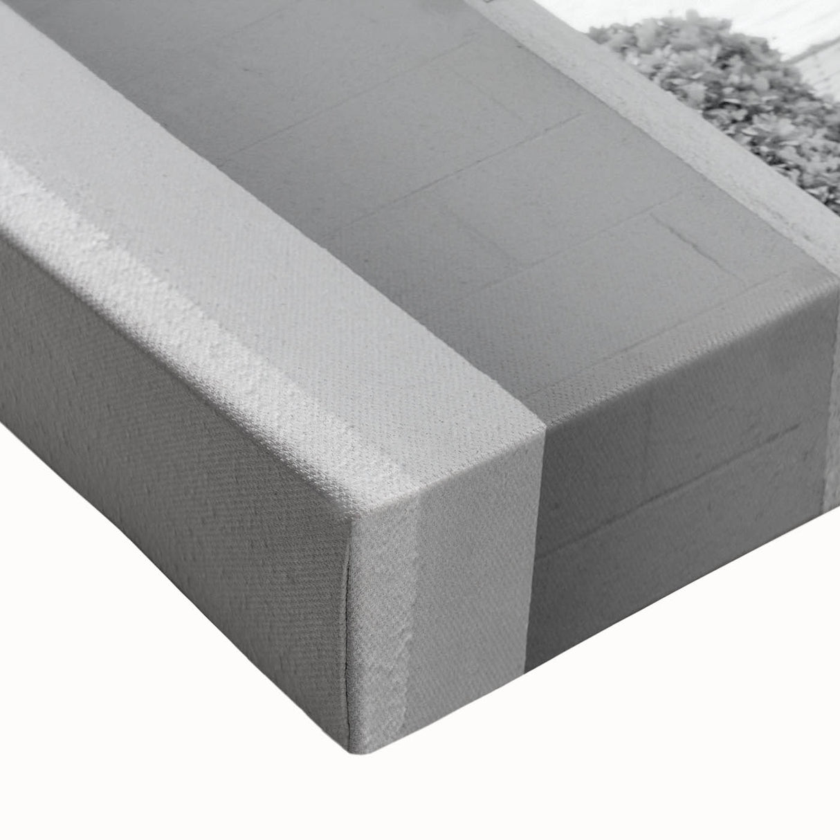 Large art of a spiral staircase in black and white on stretched canvas, suitable for bedroom wall decor.