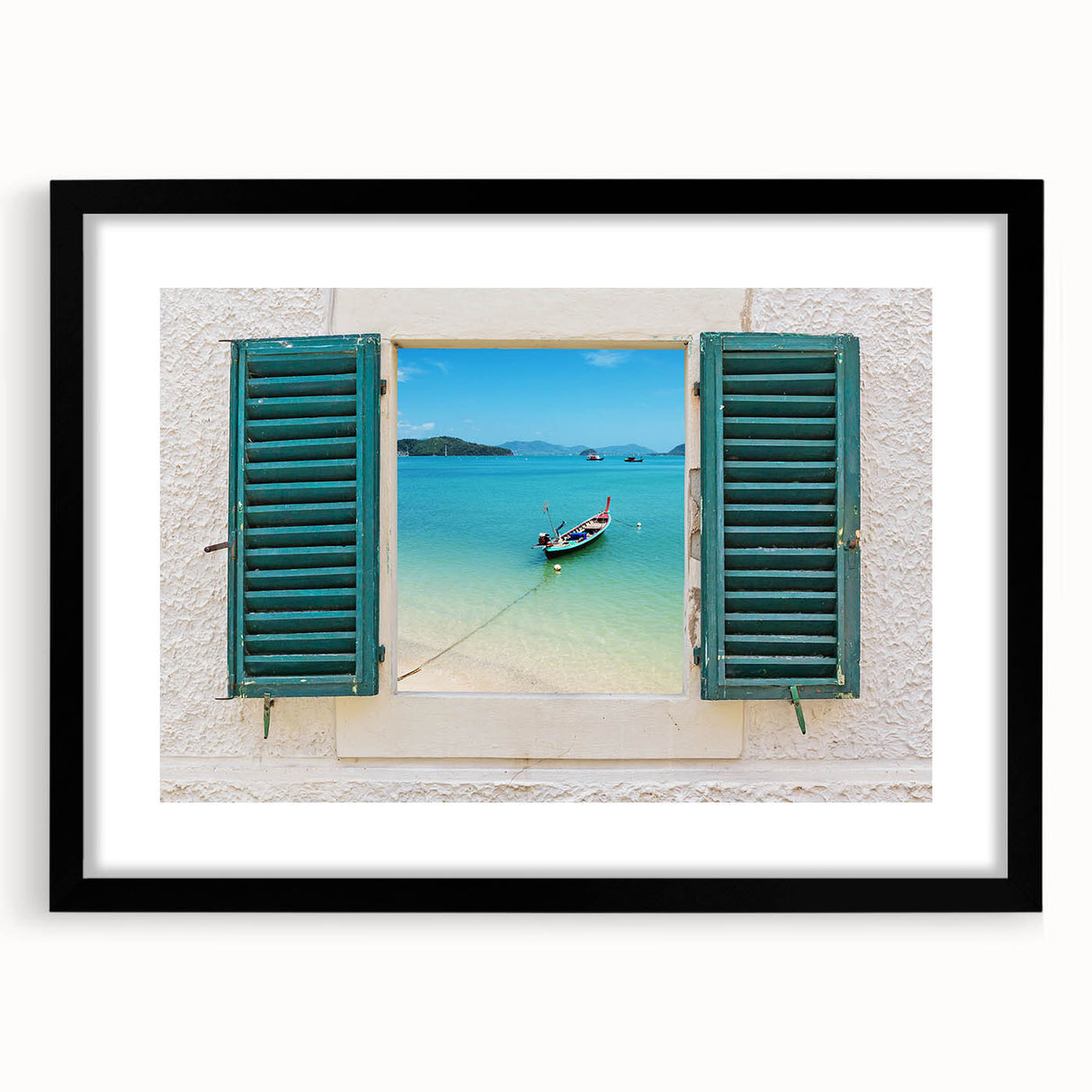 Extra large abstract art print featuring vibrant, colorful textures on a black framed canvas, ideal for living room decor.