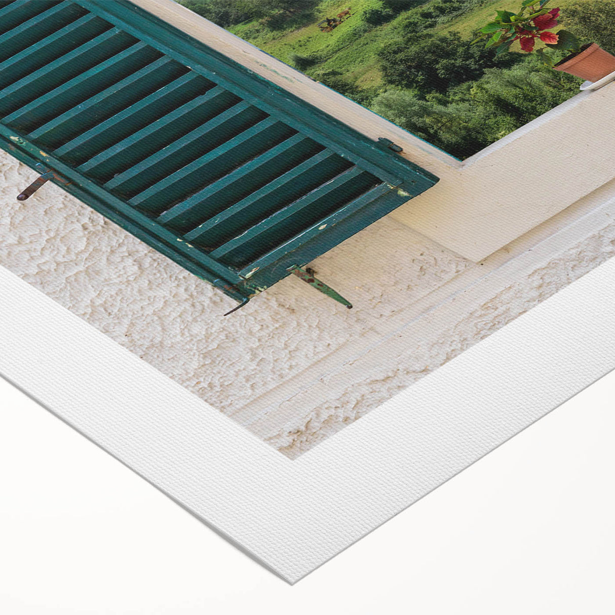 Art Deco poster featuring geometric patterns and metallic colors on rolled canvas, ideal for dining room walls.