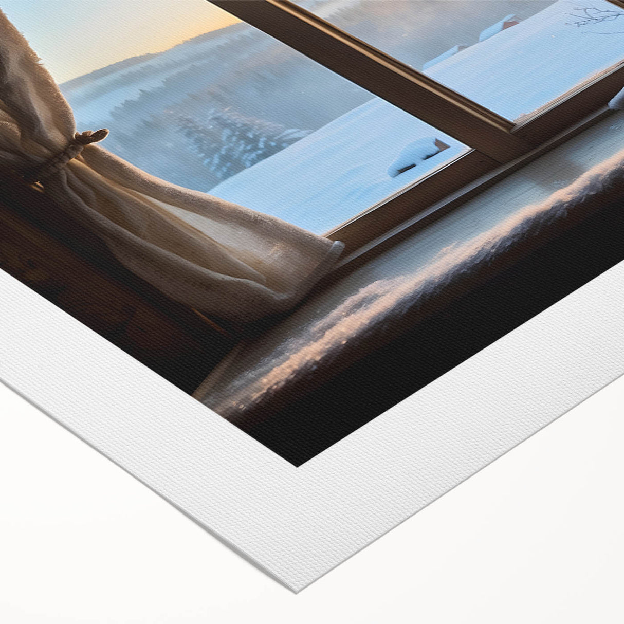 Art deco poster featuring geometric patterns and metallic gold and black tones on rolled canvas.