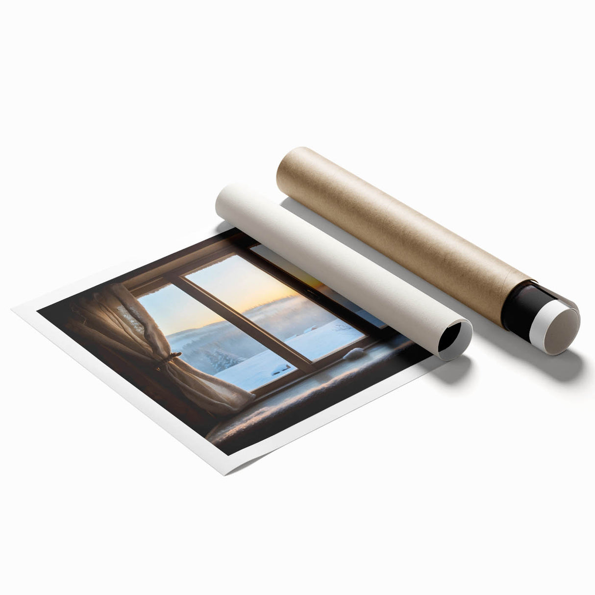 Extra large rolled print featuring a floral design in pastel shades, suitable for classy bathroom wall art.