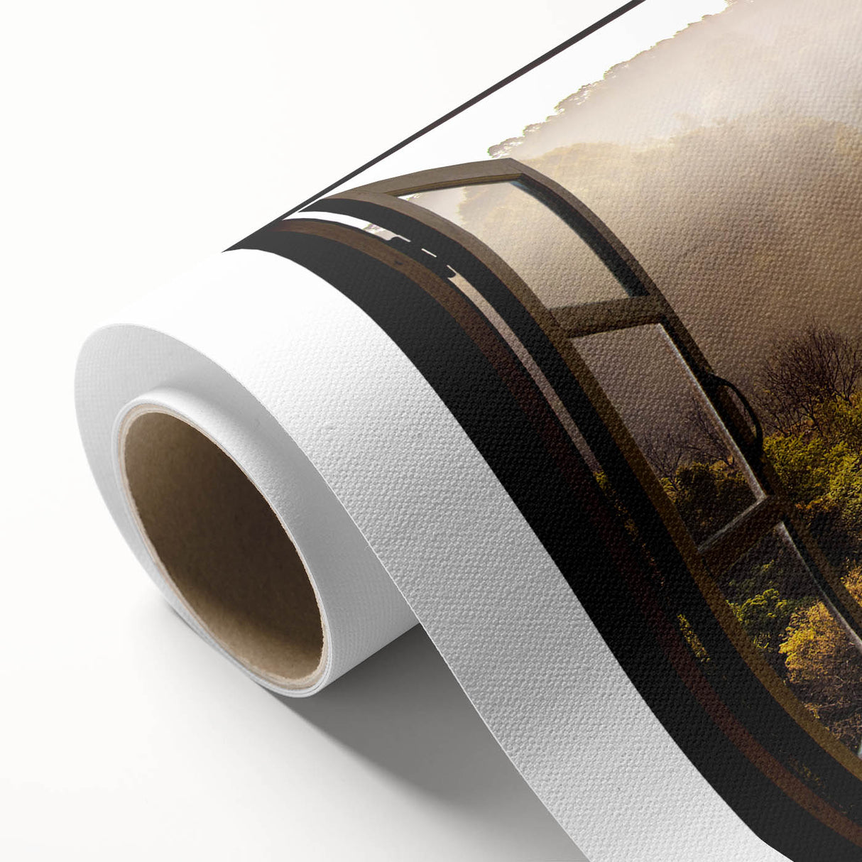 Art deco poster of geometric patterns and gold accents on rolled canvas, suitable for nursery wall art or dining room decor.