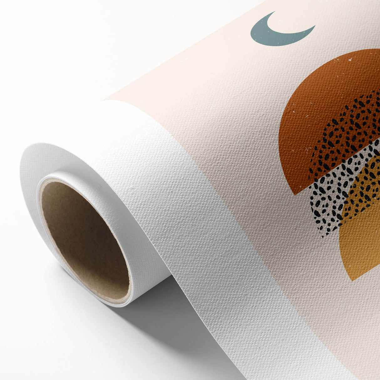 Rustic Boho Moon & Sun Abstract Wall Art | Earthy Bohemian Decor Print