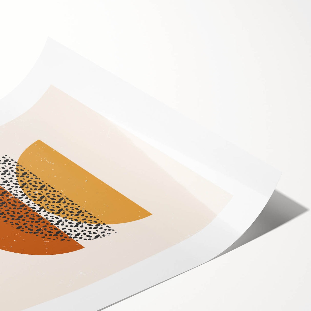 Rustic Boho Moon & Sun Abstract Wall Art | Earthy Bohemian Decor Print