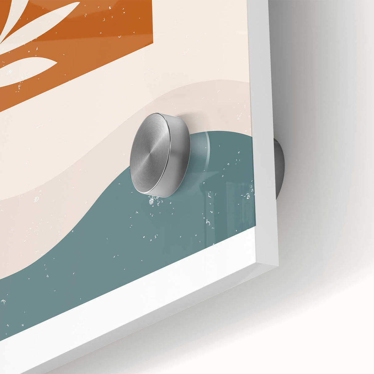 Boho Sun & Leaf Abstract Wall Art | Warm Earthy Minimalist Decor Print