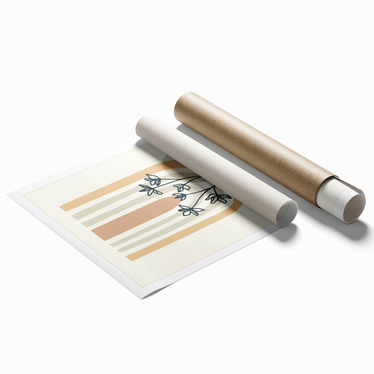 Boho Botanical Arch Wall Art | Minimalist Floral Print for Modern Spaces