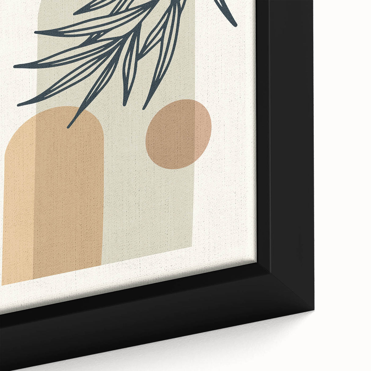 Boho Leaf Arch Wall Art | Minimalist Botanical Print for Cozy Spaces