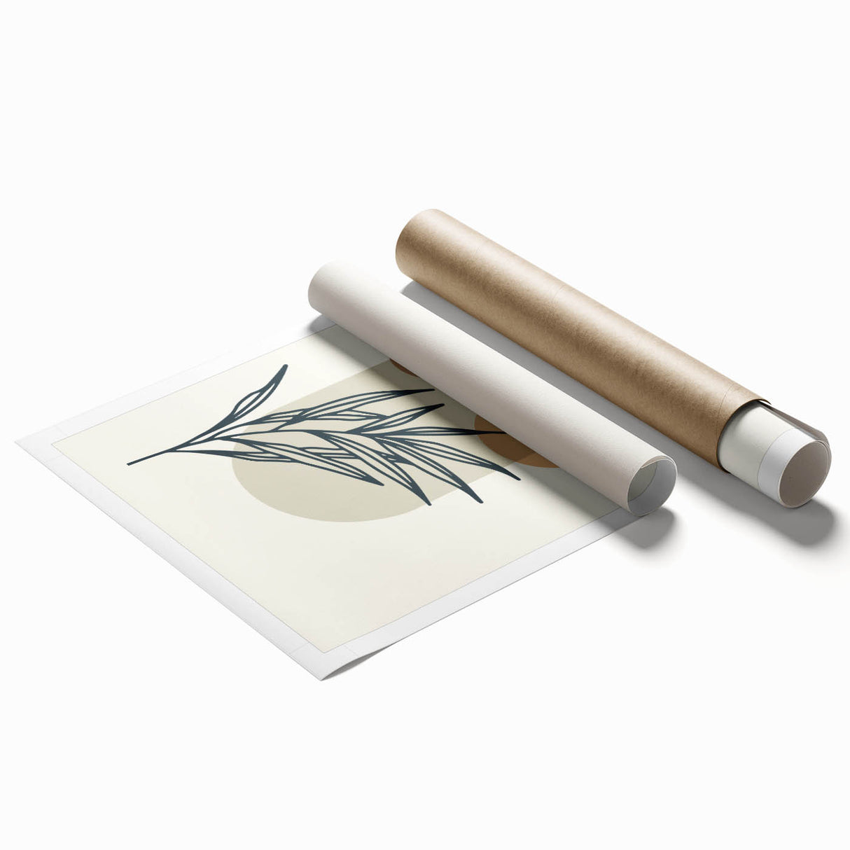 Boho Leaf Arch Wall Art | Minimalist Botanical Print for Cozy Spaces