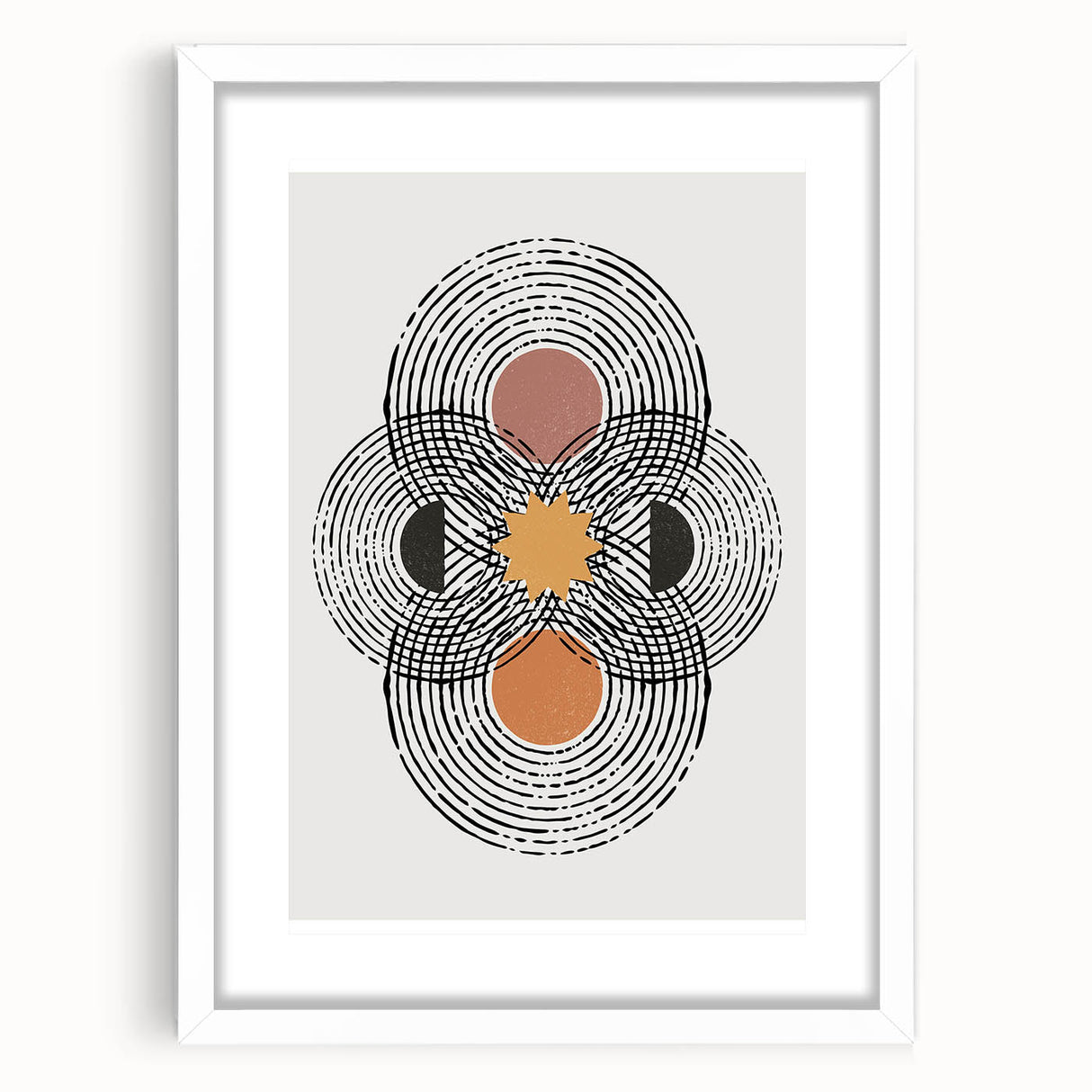Bohemian Wall Art | Geometric Boho Decor Canvas | Artistic Abstract Print