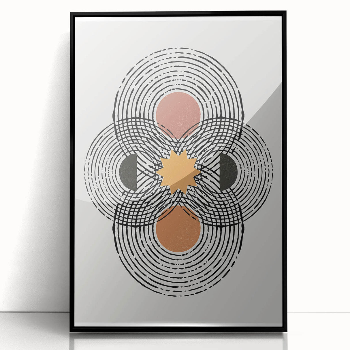 Bohemian Wall Art | Geometric Boho Decor Canvas | Artistic Abstract Print