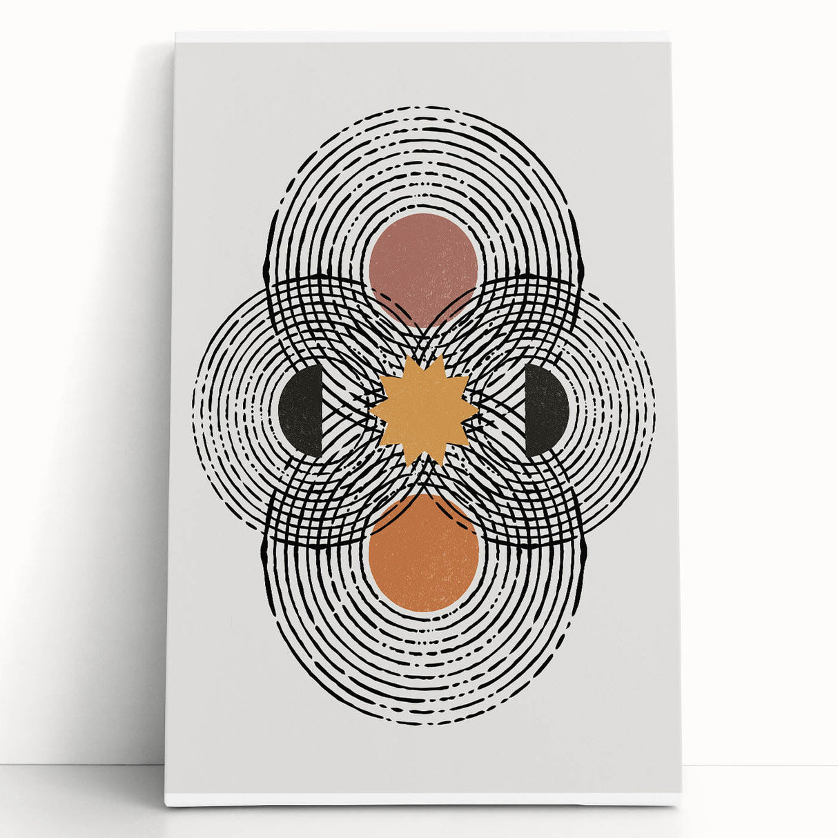 Bohemian Wall Art | Geometric Boho Decor Canvas | Artistic Abstract Print