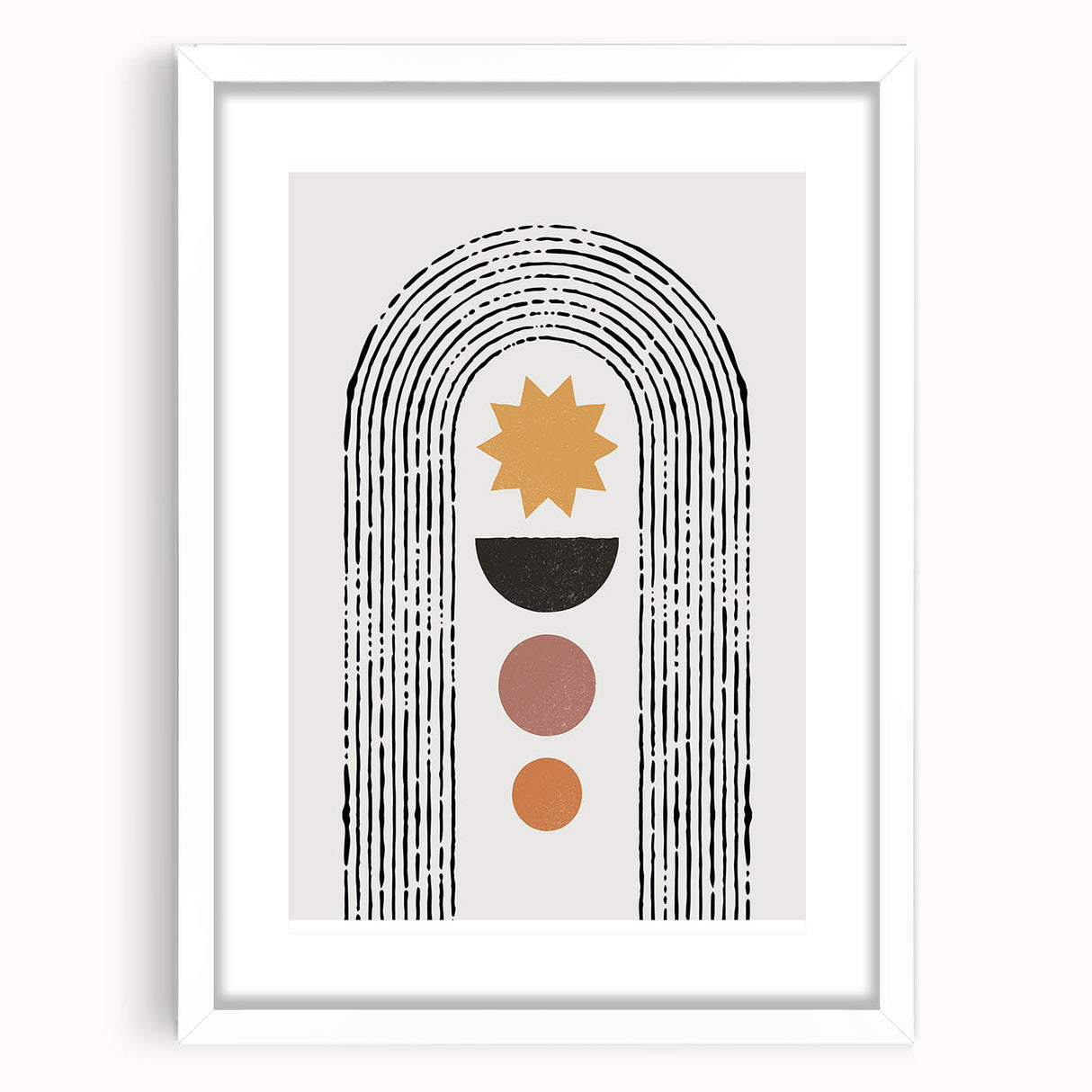 Bohemian Wall Art | Eclectic Boho Decor Canvas | Geometric Abstract Print