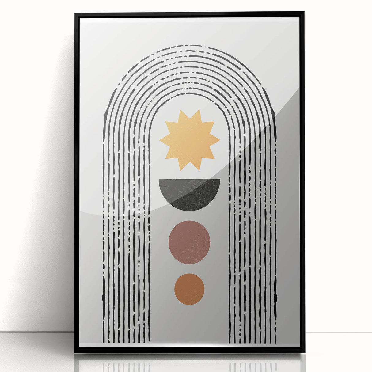 Bohemian Wall Art | Eclectic Boho Decor Canvas | Geometric Abstract Print