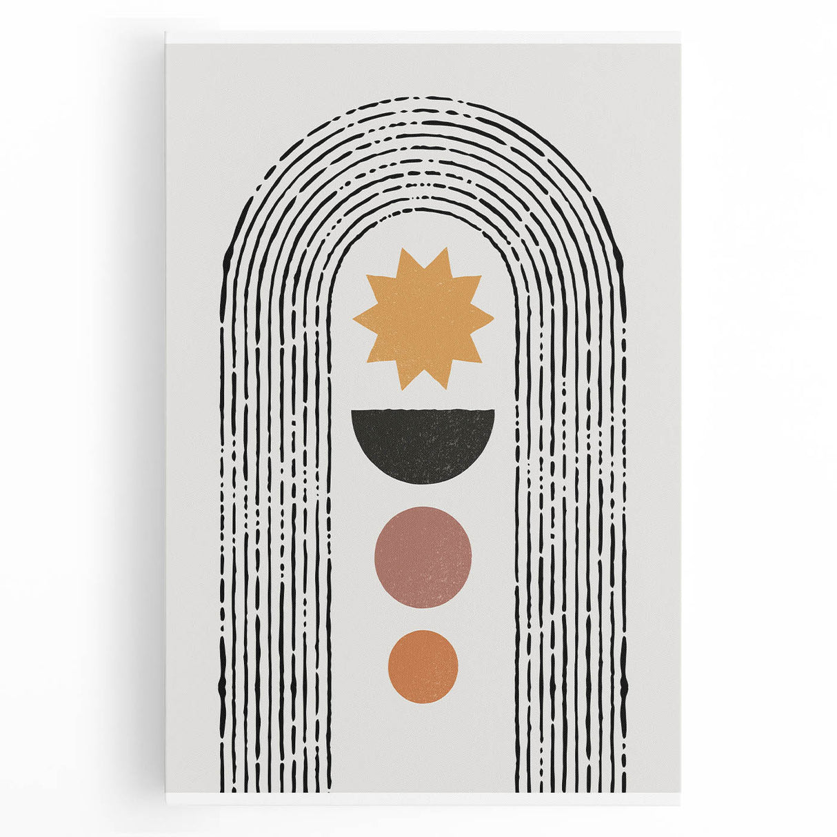 Bohemian Wall Art | Eclectic Boho Decor Canvas | Geometric Abstract Print