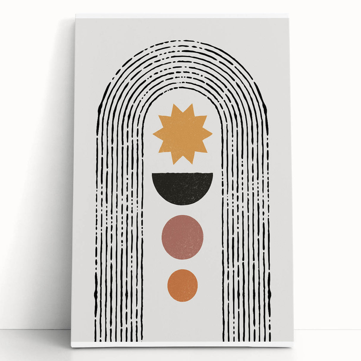 Bohemian Wall Art | Eclectic Boho Decor Canvas | Geometric Abstract Print