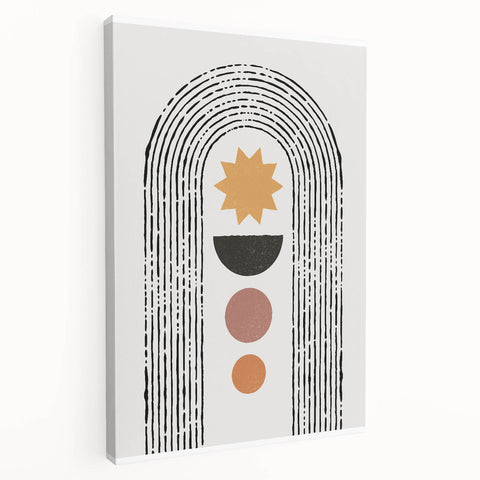 Bohemian Wall Art | Eclectic Boho Decor Canvas | Geometric Abstract Print