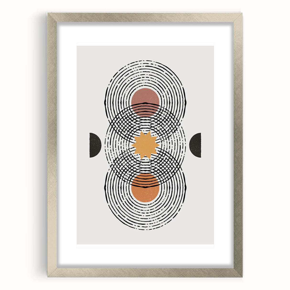 Bohemian Wall Art | Geometric Boho Decor Canvas | Modern Abstract Print