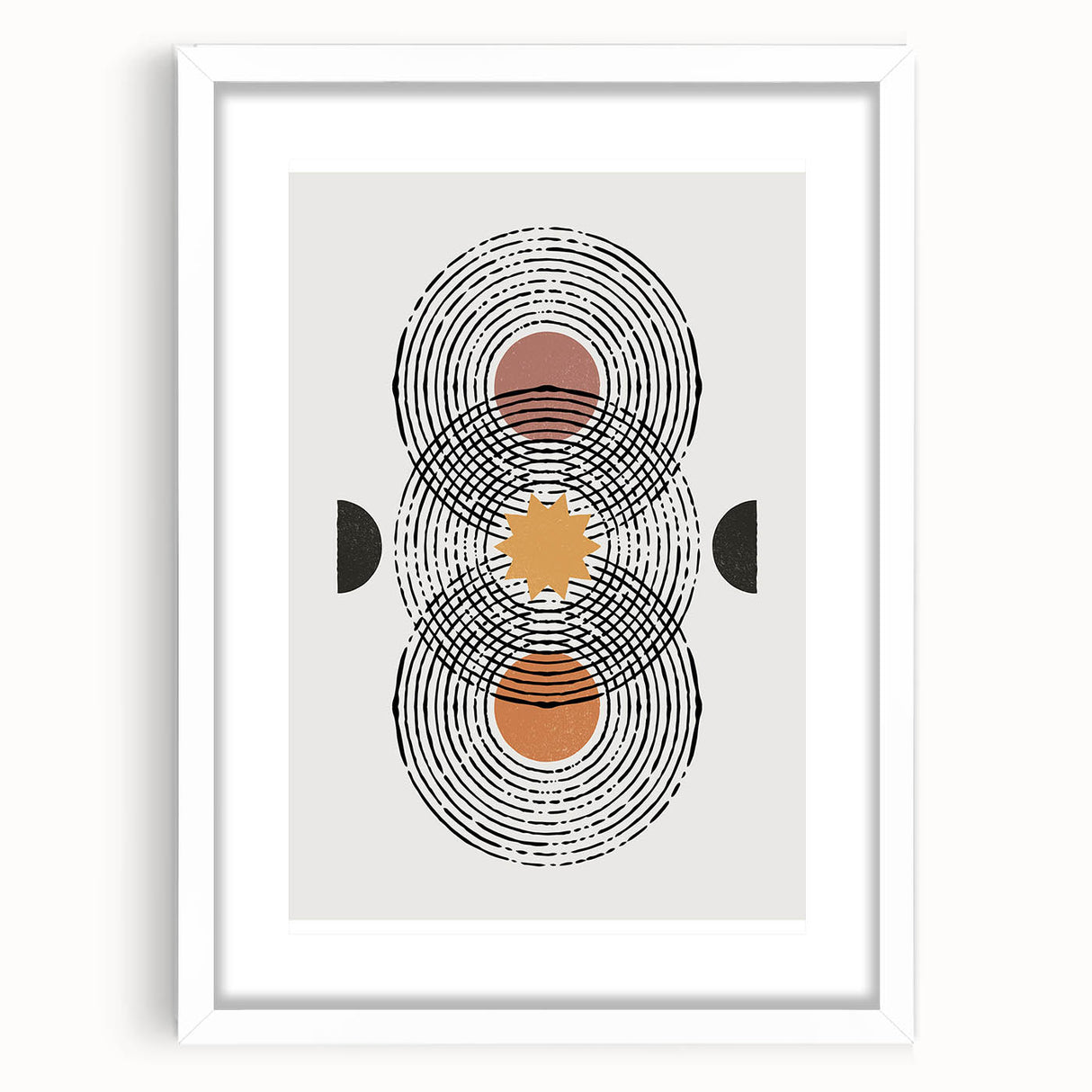 Bohemian Wall Art | Geometric Boho Decor Canvas | Modern Abstract Print