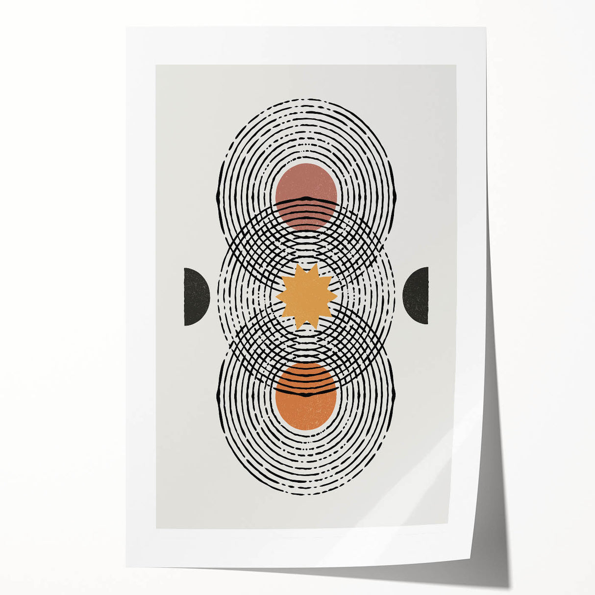 Bohemian Wall Art | Geometric Boho Decor Canvas | Modern Abstract Print