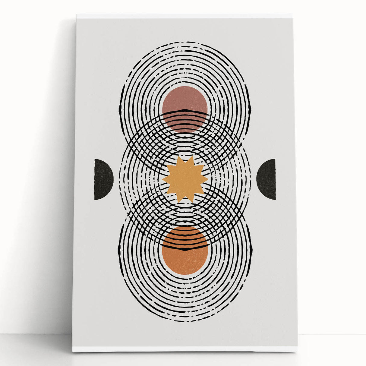 Bohemian Wall Art | Geometric Boho Decor Canvas | Modern Abstract Print