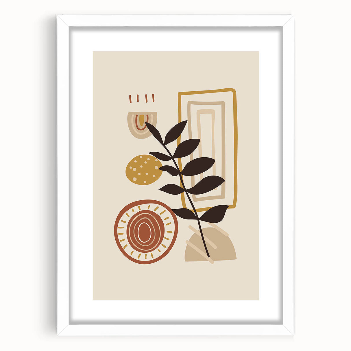 Bohemian Wall Art | Modern Eclectic Print | Boho Chic Abstract Canvas